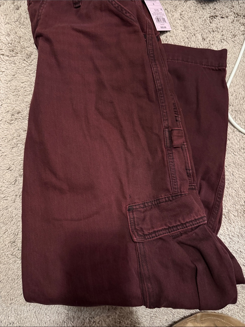wild fable Burgundy Cargo Pants - Picture 4 of 14